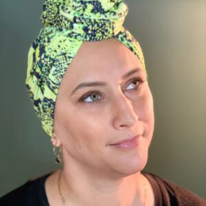 Turban de Chimio Modèle Jeanne Python Vert