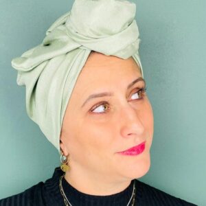 Turban de Chimio Modèle Jeanne Sorbet Amande