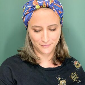 Turban de Chimio Modèle Suze Blue Eden