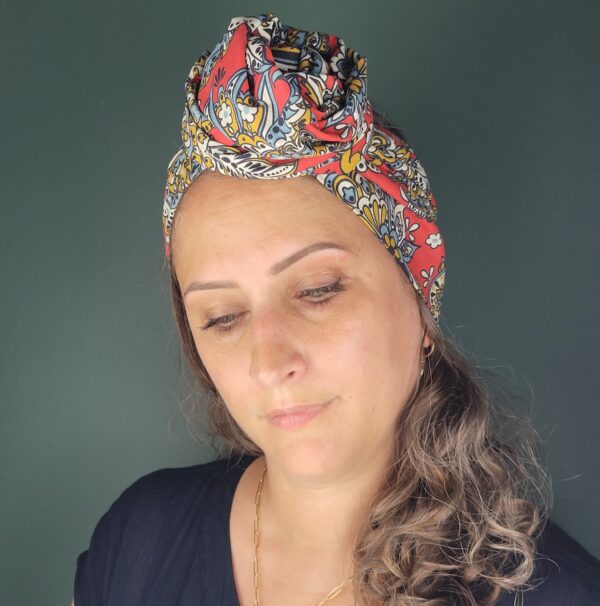 Turban Jeanne Red Ethenic – Image 5