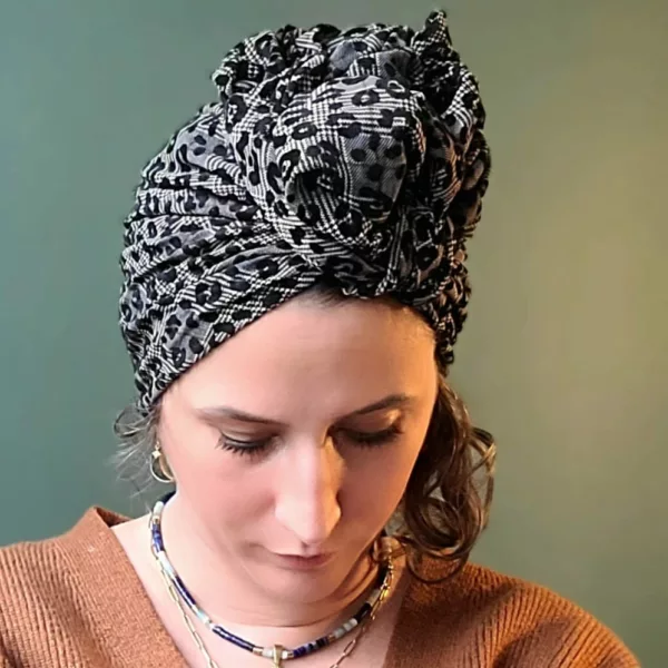 Turban Suze Vichy Léopard – Image 2